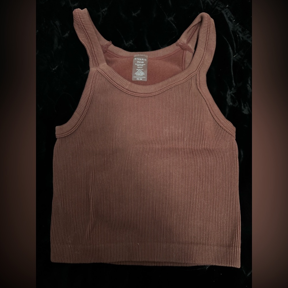 Urban Outfitters Pink Fitted Sleeveless Tank Top